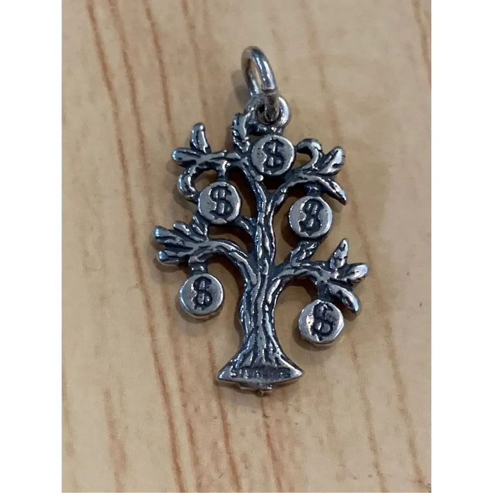 Money Tree Sterling Silver Jewelry Charm